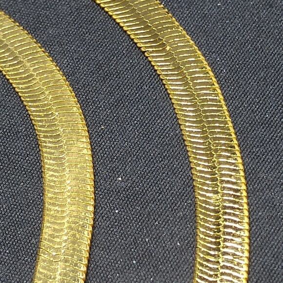 Vintage Herringbone Gold Plated Chain Necklace, 24 Inches, Premier Designs - Picture 6 of 6
